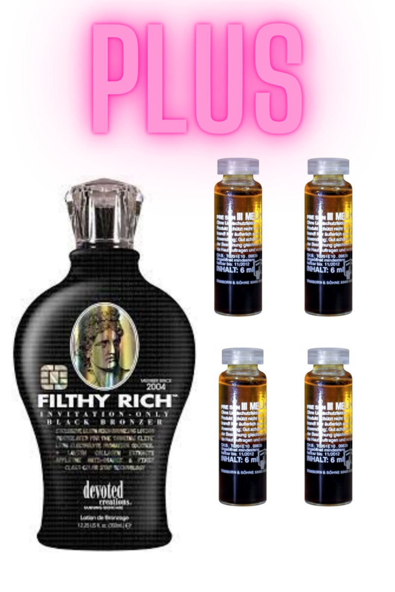 Filthy Rich 360 ml PLUS 4X Melanine Olie !