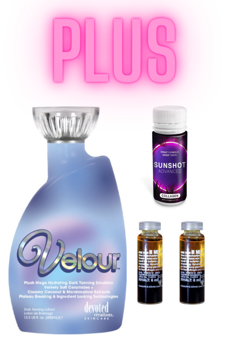 Velour 400 ml PLUS 2X Melanine Olie PLUS Sunshot