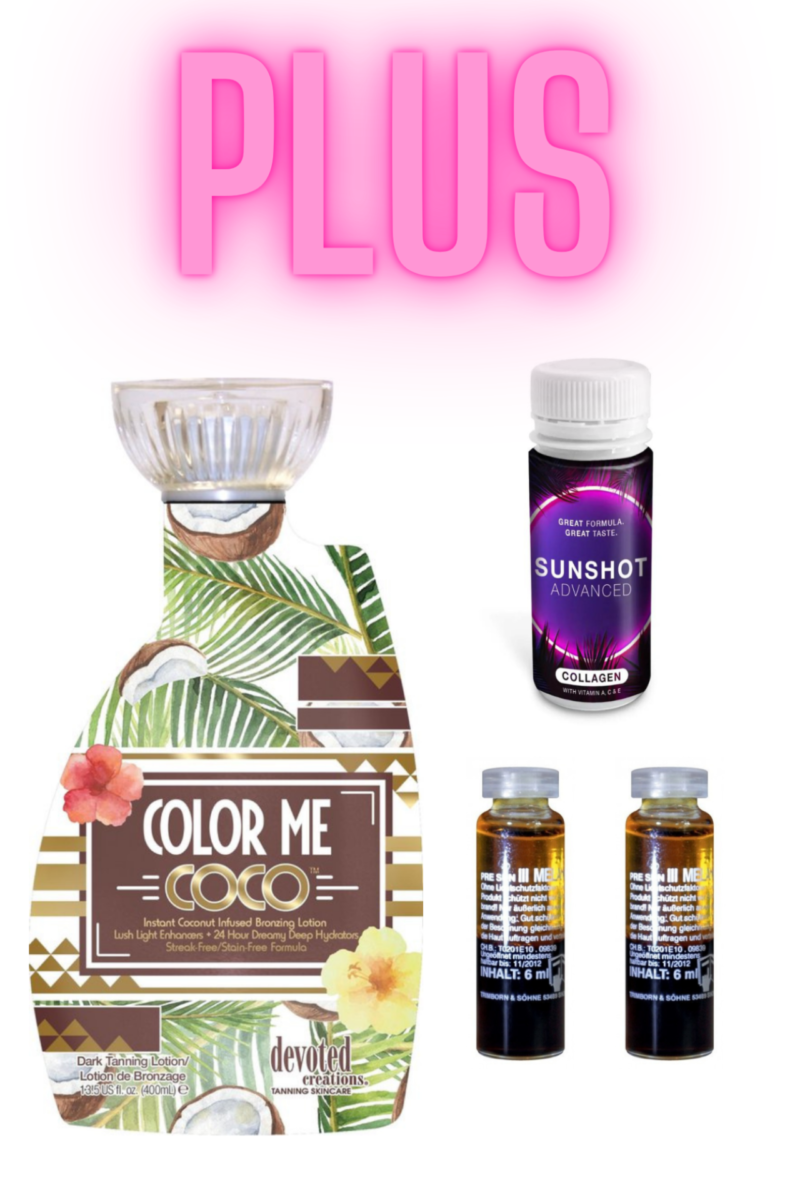 Color me Coco 400 ml PLUS 2x Melanine Olie PLUS Sunshot !