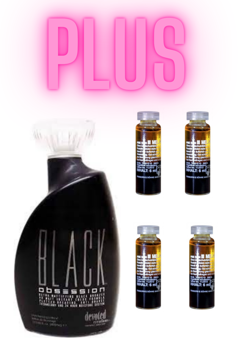 Black Obsession 400 ml PLUS 4X Melanine Olie !