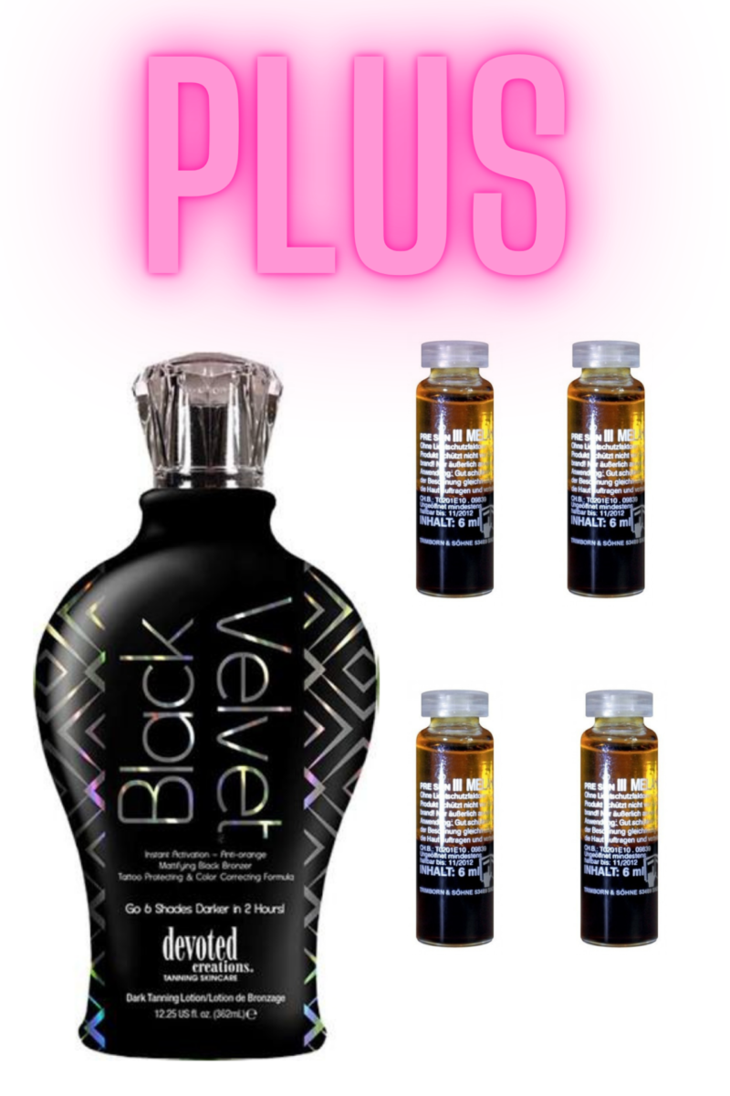 Black Velvet 360 ml PLUS 4X Melanine Olie !